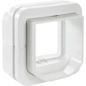 SureFlap Mikrochip DualScan Haustierklappe Weiß 1St. mit Teppichbezug - HaustierPro