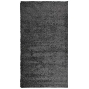 Teppich Shaggy Hochflor Neuzeitlich Anthrazit 60x110 cm - HaustierPro