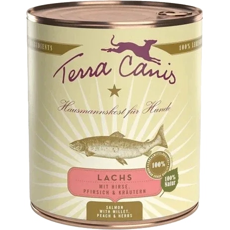 Terra Canis Menü Classic Lachs mit Hirse, Pfirsich & Kräutern 800 g