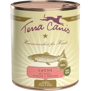 Terra Canis Menü Classic Lachs mit Hirse, Pfirsich & Kräutern 800 g