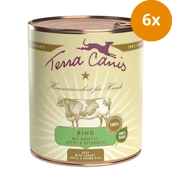 Terra Canis Menü Classic Rind mit Karotte, Apfel & Naturreis 800 g - Image 2