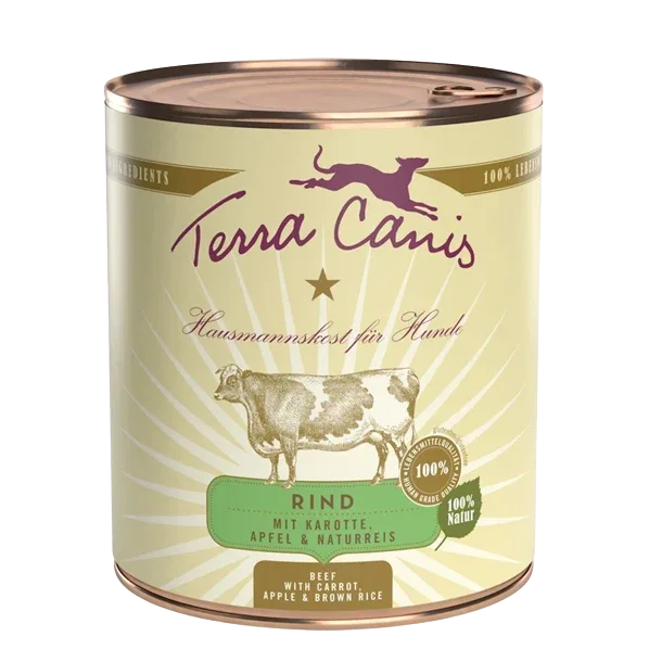 Terra Canis Menü Classic Rind mit Karotte, Apfel & Naturreis 800 g