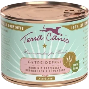 Terra Canis Menü Sensitive getreidefrei Huhn mit Pastinaken, Löwenzahn & Brombeeren 200 g