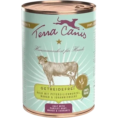 Terra Canis Menü Sensitive getreidefrei Kalb mit Petersilienwurzel, Mango & Johannisbeere 400 g