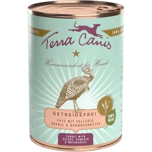 Terra Canis Menü Sensitive getreidefrei Pute mit Sellerie, Kürbis & Brunnenkresse 400 g