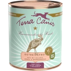 Terra Canis Menü Sensitive getreidefrei Pute mit Sellerie, Kürbis & Brunnenkresse 800 g