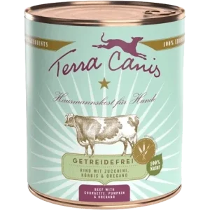 Terra Canis Menü Sensitive getreidefrei Rind mit Zucchini, Kürbis & Oregano 800 g