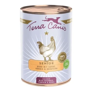 Terra Canis Senior Huhn mit Gurken, Kürbis & Gesundheitskräutern 400g | DAS FUTTERHAUS