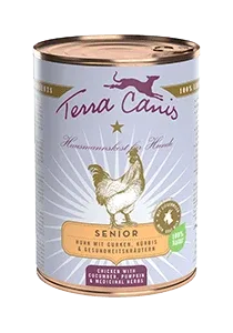 Terra Canis Seniormenü Huhn mit Gurke, Kürbis und Gesundheitskräuter