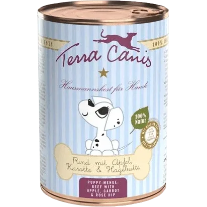 Terra Canis Welpen-Menü - 400 g - Rind mit Apfel, Karotte & Hagebutte