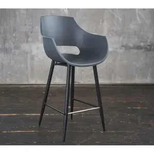 Thekenhocker - Grau Kunststoff - CALI mit Platz für Name und Datum - HaustierPro