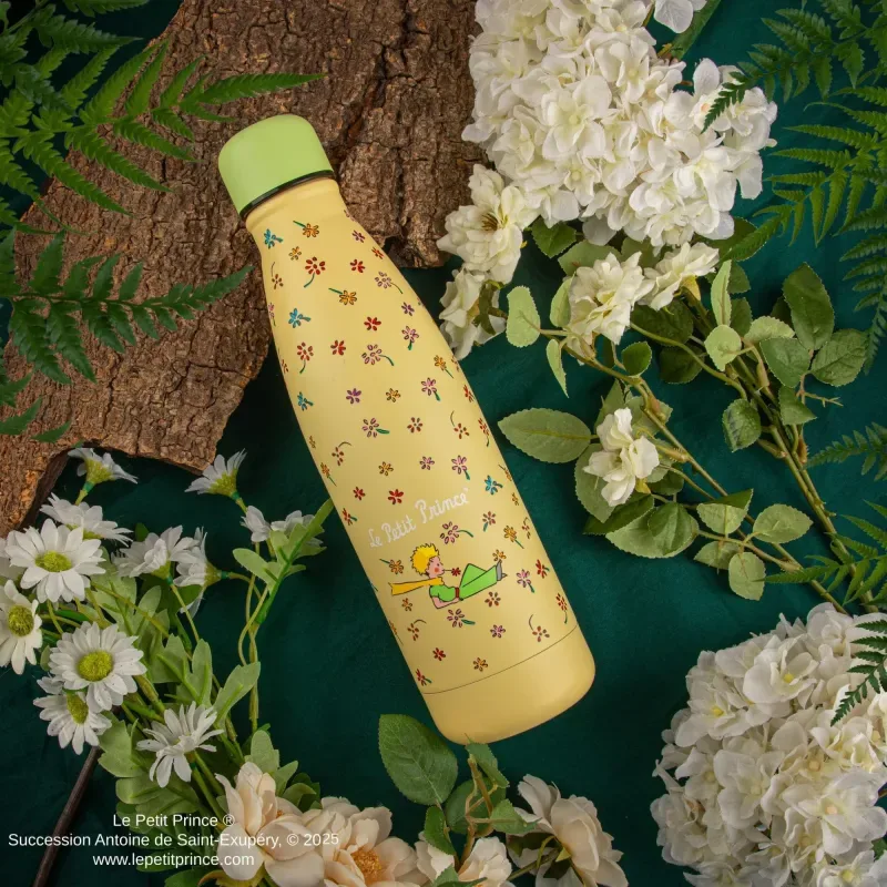 Thermowasserflasche mit Wildblumenmotiv mit Futterstation - HaustierPro
