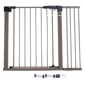 TIAKI Braunes Hundegitter mit Seitenteil Höhe 78 cm, Breite 77 bis 103 cm