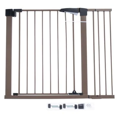 TIAKI Braunes Hundegitter mit Seitenteil Höhe 78 cm, Breite 77 bis 103 cm