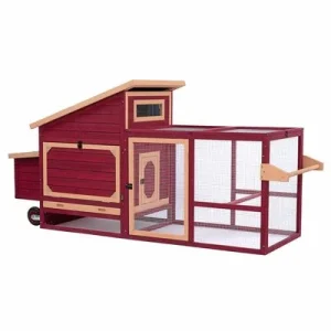 TIAKI Hühnerstall aus Holz mit Rädern