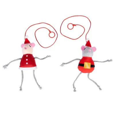 TIAKI Türhänger-Set Weihnachtliches Mäusepaar 2er-Set