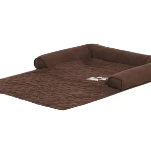 Tierbett BOZAN Stoff Braun mit 120 x 90 cm - HaustierPro