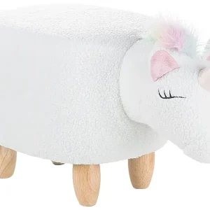 Tierhocker Felloptik weiß Einhornform UNICORN - HaustierPro