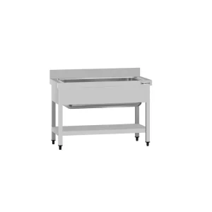 Topfspültisch ECO - 1000x700mm - mit Grundboden & 1 Becken - HaustierPro