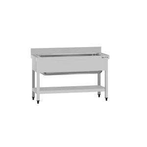 Topfspültisch ECO - 1200x700mm - mit Grundboden & 1 Becken - HaustierPro