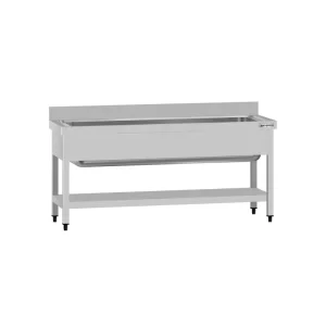 Topfspültisch ECO - 1600x600mm - mit Grundboden & 1 Becken für umweltbewusste Tierhalter - HaustierPro