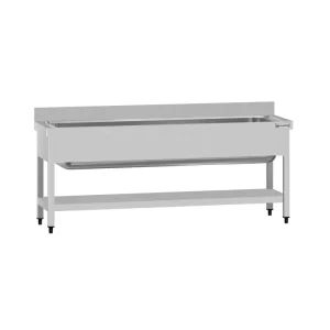 Topfspültisch ECO - 1800x700mm - mit Grundboden & 1 Becken aus Europa - HaustierPro