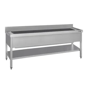 Topfspültisch ECO - 2000x700mm - mit Grundboden & 1 Becken - HaustierPro