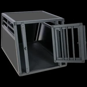 Transportbur i hochqualitativ aluminium - 77x55x50cm - HaustierPro