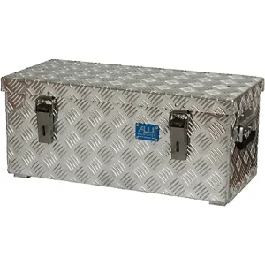 Transportkiste, Aluminium-Riffelblech, mit Fangbänder, 37 l 30 x 20 x 15 cm - HaustierPro