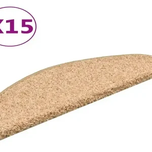 Treppenmatten 15 Stk. Golden 65x21x4 cm leicht zu reinigen - HaustierPro