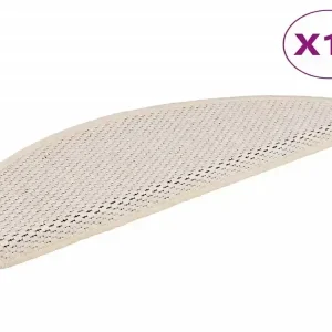 Treppenmatten Selbstklebend Sisal-Look 15 Stk. 65x21x4 Berber - HaustierPro