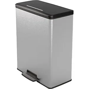 Tretmülleimer Schlank, Volumen 65 l, HxBxT 622 x 300 x 496 mm, silber. - HaustierPro