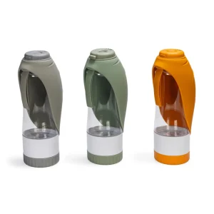 Trinkflasche NEL mit Schale aus Silikon und Snackfach