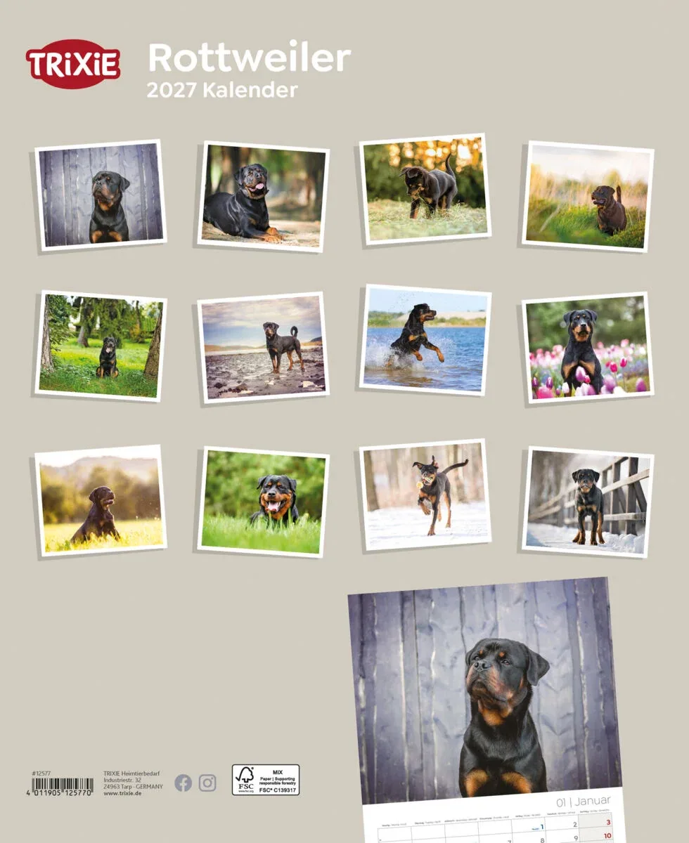 TRIXIE 2027 Kalender Rottweiler - Image 2