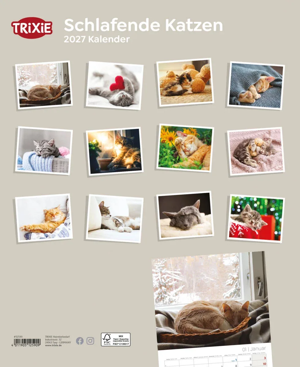 TRIXIE 2027 Kalender schlafende Katzen - Image 2