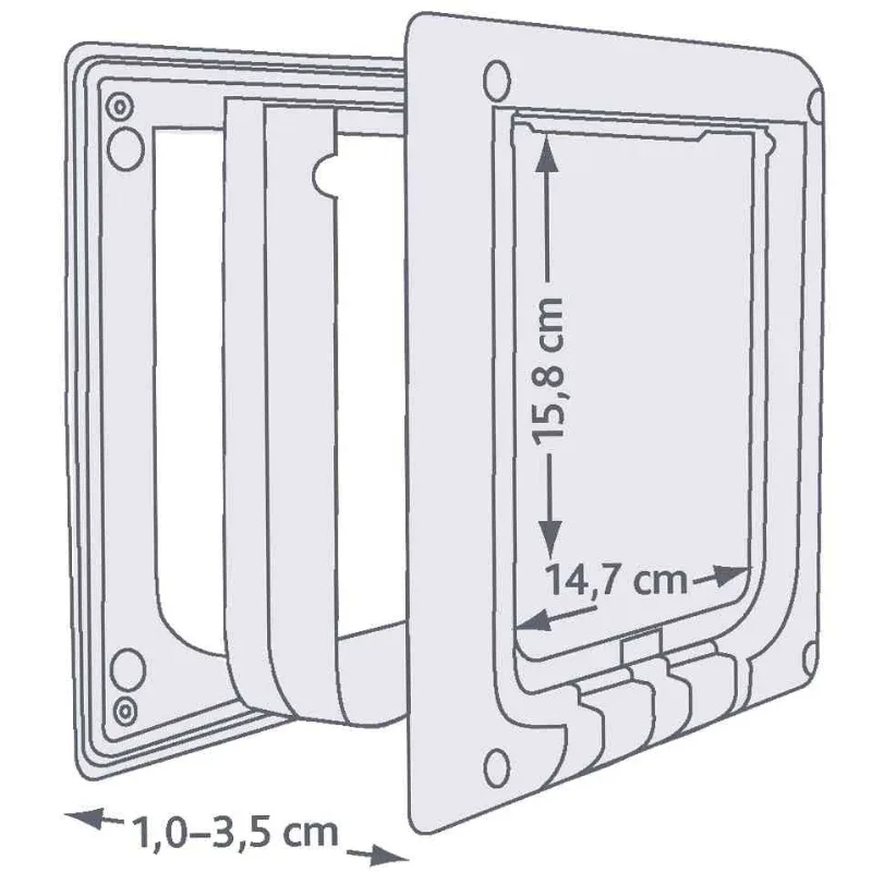 TRIXIE 4-Wege Freilauftür, elektromagnetisch - Image 2
