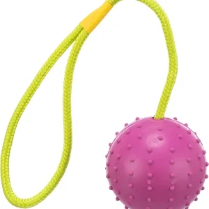 TRIXIE Ball am Seil lime, pink 7 cm | DAS FUTTERHAUS