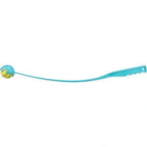 TRIXIE Ballschleuder mit Ball lime, petrol 70 cm | DAS FUTTERHAUS