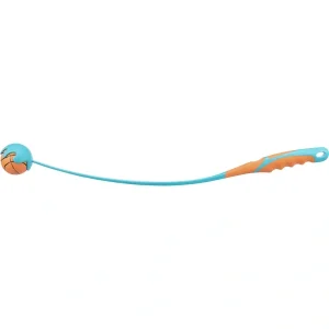 TRIXIE Ballschleuder mit Ball orange, petrol 60 cm | DAS FUTTERHAUS