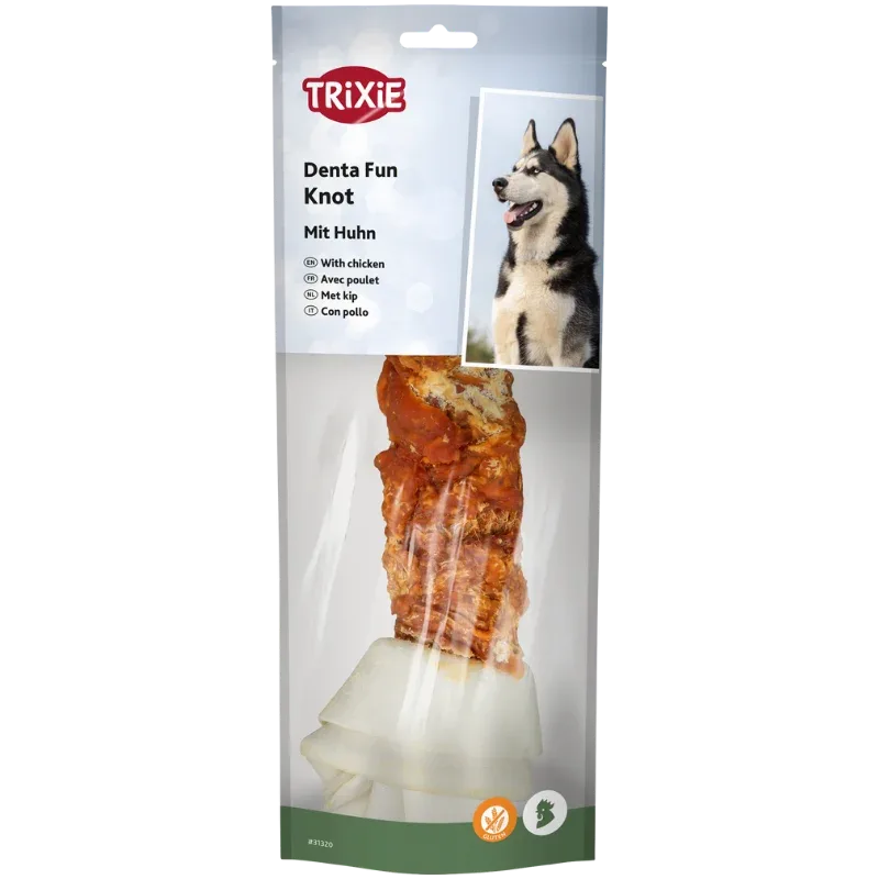 TRIXIE Denta Fun Kauknoten mit Huhn 220 g