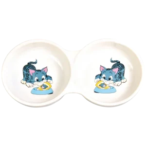 Trixie Doppelnapf mit Motiv, Keramik