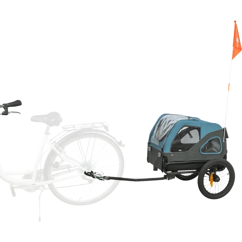 TRIXIE Fahrrad-Anhänger blau/grau