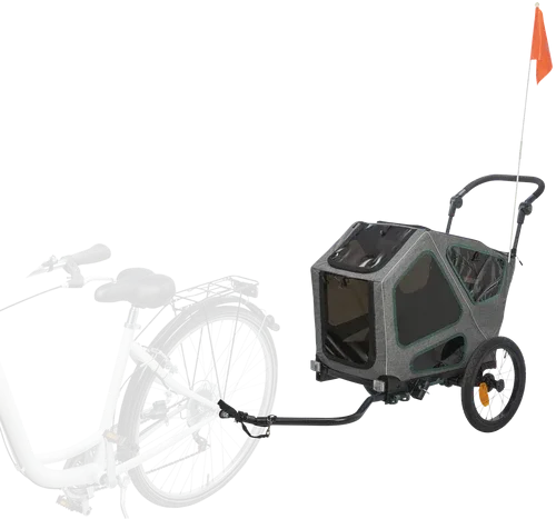 TRIXIE Fahrrad-Anhänger - grau/salbei