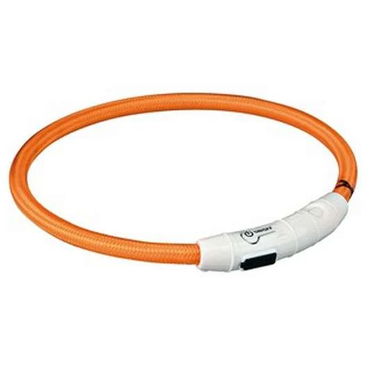 Trixie Flash Leuchtring USB Orange L-XL