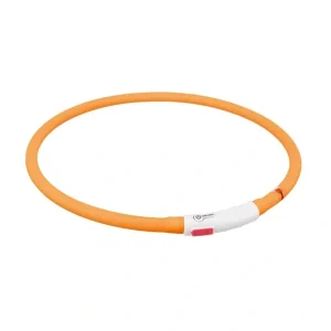 TRIXIE Flash Leuchtring USB Silikon orange 70 cm | DAS FUTTERHAUS