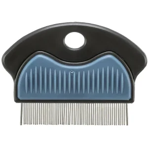 TRIXIE Floh- und Staubkamm blau, dunkelgrau 7 cm | DAS FUTTERHAUS