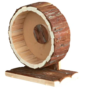 TRIXIE Hamster Laufrad aus Holz mit Kugellager – leise, sicher, artgerecht