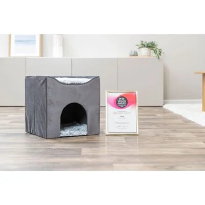TRIXIE Höhle Harvey grau/weiß-schwarz, 38 × 38 × 38 cm