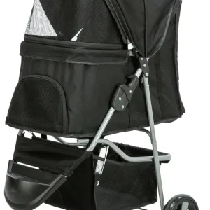 TRIXIE Hunde Buggy – gefedert, faltbar, bis 11 kg, 47×100×80 cm, schwarz