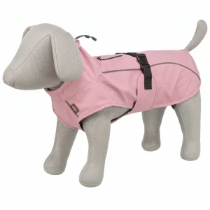 TRIXIE Hunde Regenmantel Vimy – wasserdicht, mit Bauchschutz & Reflektoren | Pink, Flieder & Orange